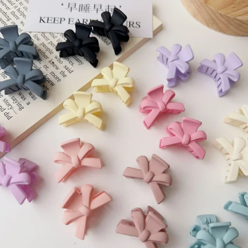 2pc Lovely Small bow Hair Claw Clips for Women Girls Kids Children Hairpin Headband for Hair Washface Accessories Headwear