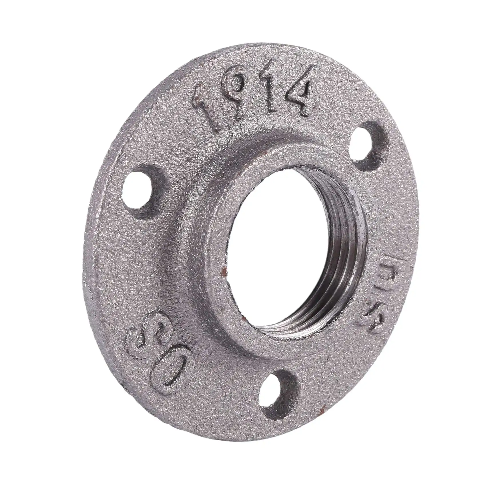 A23P 1 Inches Malleable Cast Iron Pipe Flange, Industrial Pipe Flanges For Threaded Black Pipes And Fittings 1 Pcs