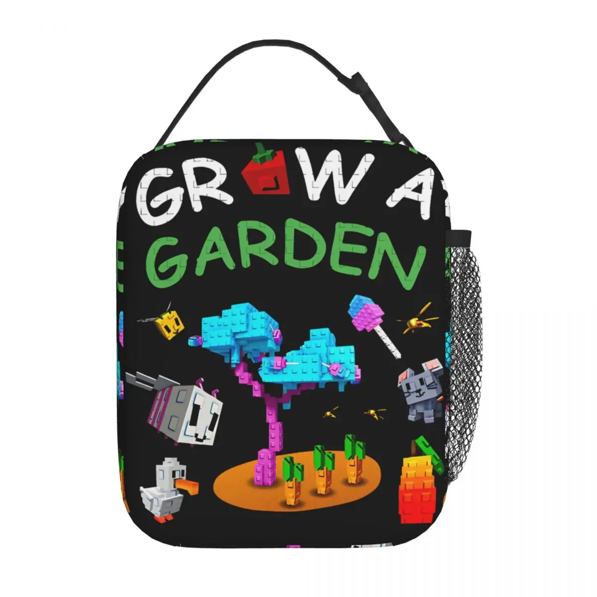 crescer-um-jardim-engracado-pixel-flor-doces-isolado-almoco-sacos-saco-termico-recipiente-de-refeicao-tote-lancheira-sacos-de-armazenamento-de-alimentos-piquenique