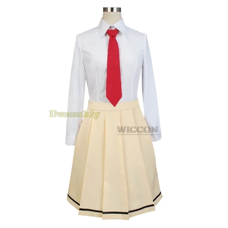 Anime WataMote Tomoko Kuroki Cosplay Costume Women Girls Lovely Yellow Jk Skirt Uniform Outfits Halloween Suit Wig roleplay