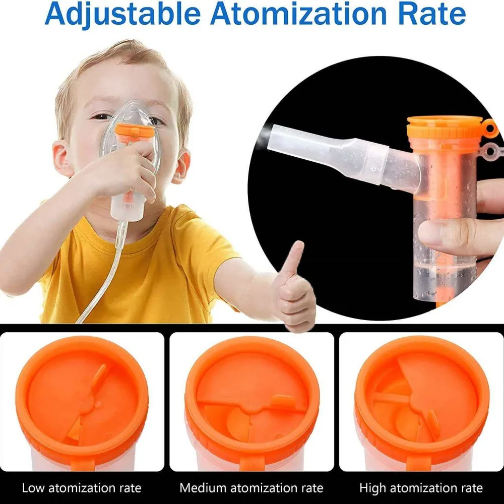 Inhaler Set Soft Tube Inhaler Catheter Nebulizer Cup Adult Kid Mask Filters Family Medical Air Compressor Nebulizer Accessories