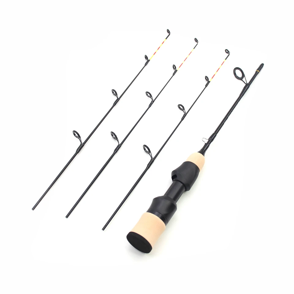 NEW Ultra Short Portable 55cm Winter Ice Fishing Rods 3 Tips Spinning Rod Carbon  Fiber Ice Pole Ultra-light Carp Fishing Pesca