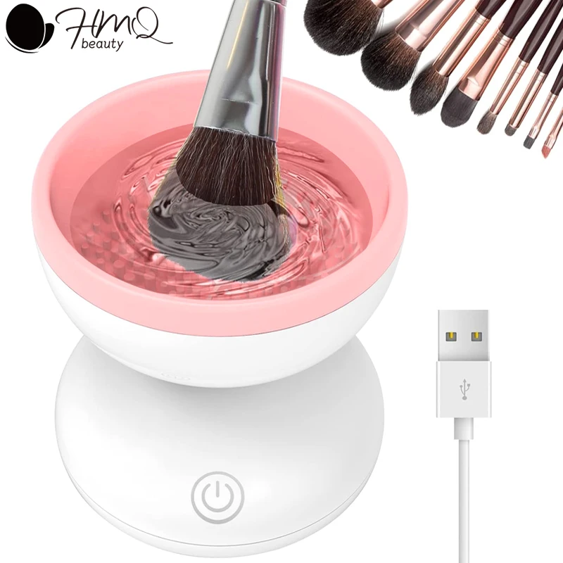 

Portable Electric Makeup Brush Cleaner Rechargeable Cosmetics Powder Puff & Eyeshadow Brushes Washing Tool for Beauty Grooming