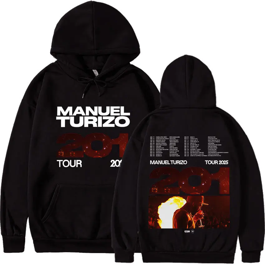 

Rapper Manuel Tour Album Hot Sale Hoody Mens Clothing Vintage Oversized Fleece Sweatshirt Casual High Quality Long Sleeve Hoodie