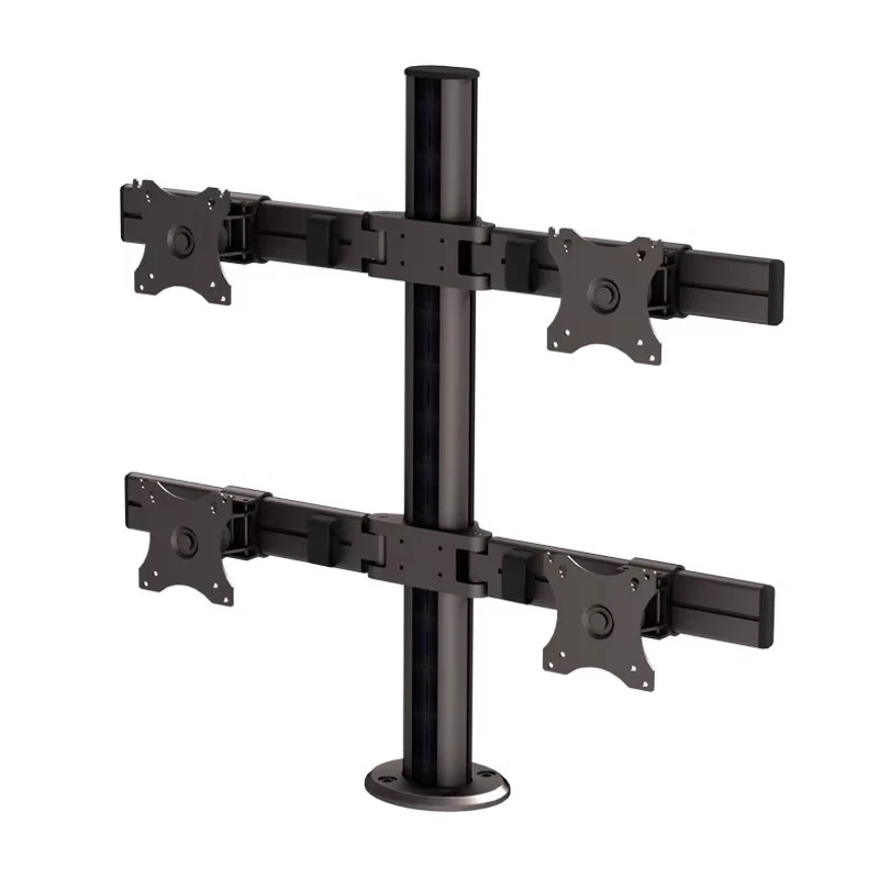Pinhole type four-screen metal display bracket, adjustable height, strong load-bearing