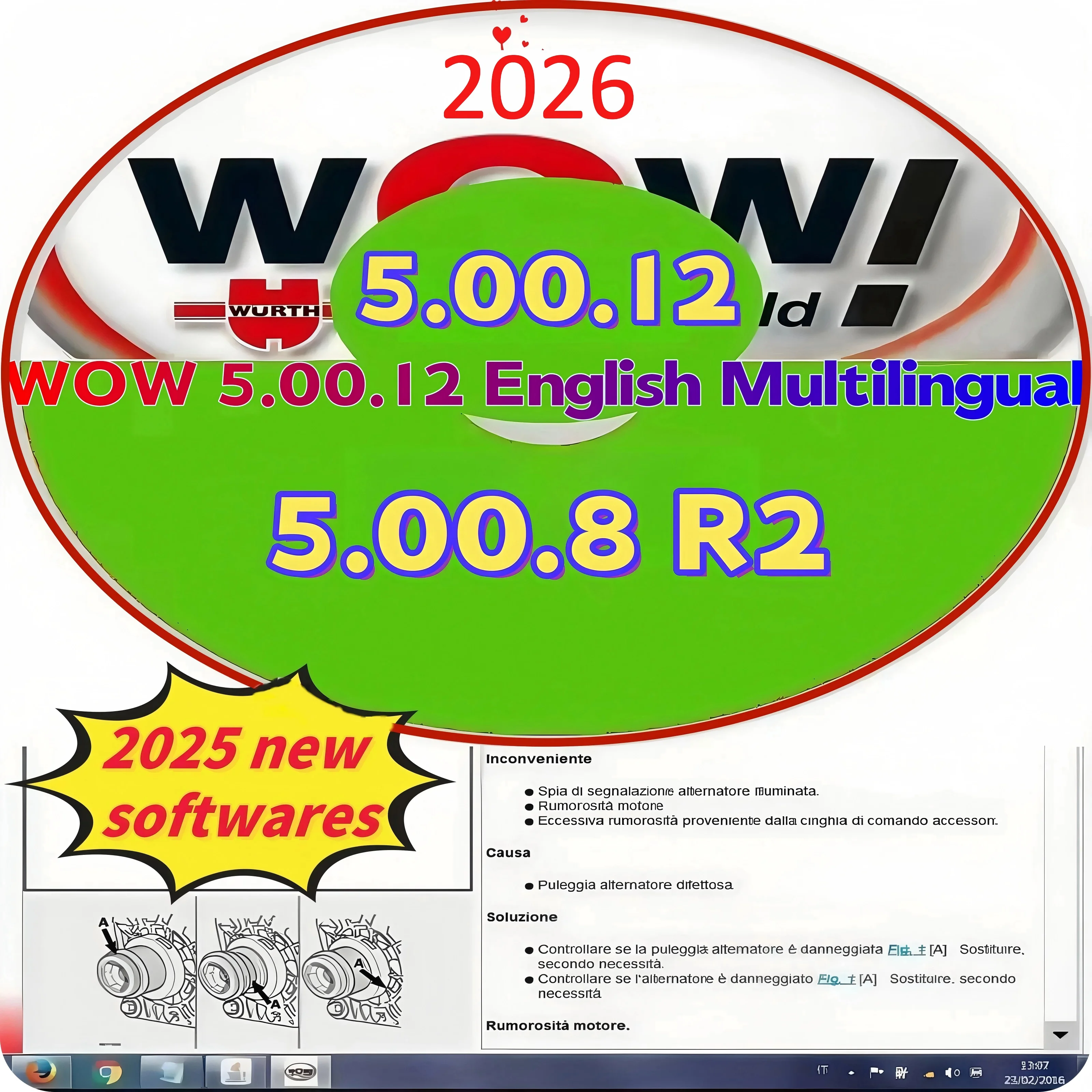 

2026 Wow 5.00.12 Diagnostic Magic 5.00.8 R2, с инструментом Kengen, 9 языков на кончиках пальцев, диагностика без границ
