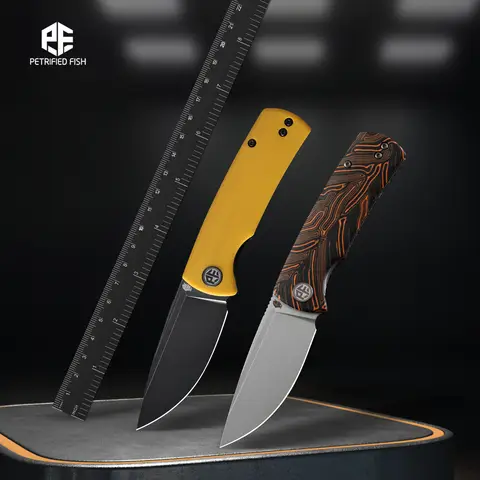पेट्रीफाइड फिश PFP01X बेलुगा मिनी पॉकेट EDC फोल्डिंग चाकू जैकनाइफ दमिश्क G10 हैंडल 14C28N स्टील कैम्पिंग सर्वाइवल मल्टीटूल 8 best sales मिनी ईडीसी चाकू - №4