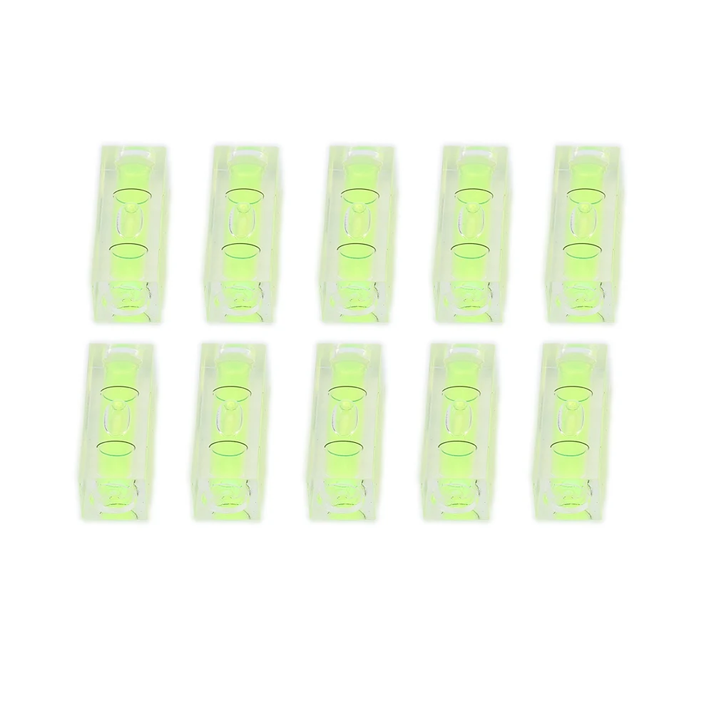 5/10Pcs Bubble Spirit Level 40x15x15mm Square Balancer Horizontal Green Protractor For Frames Murals Hanging Measurement Tools