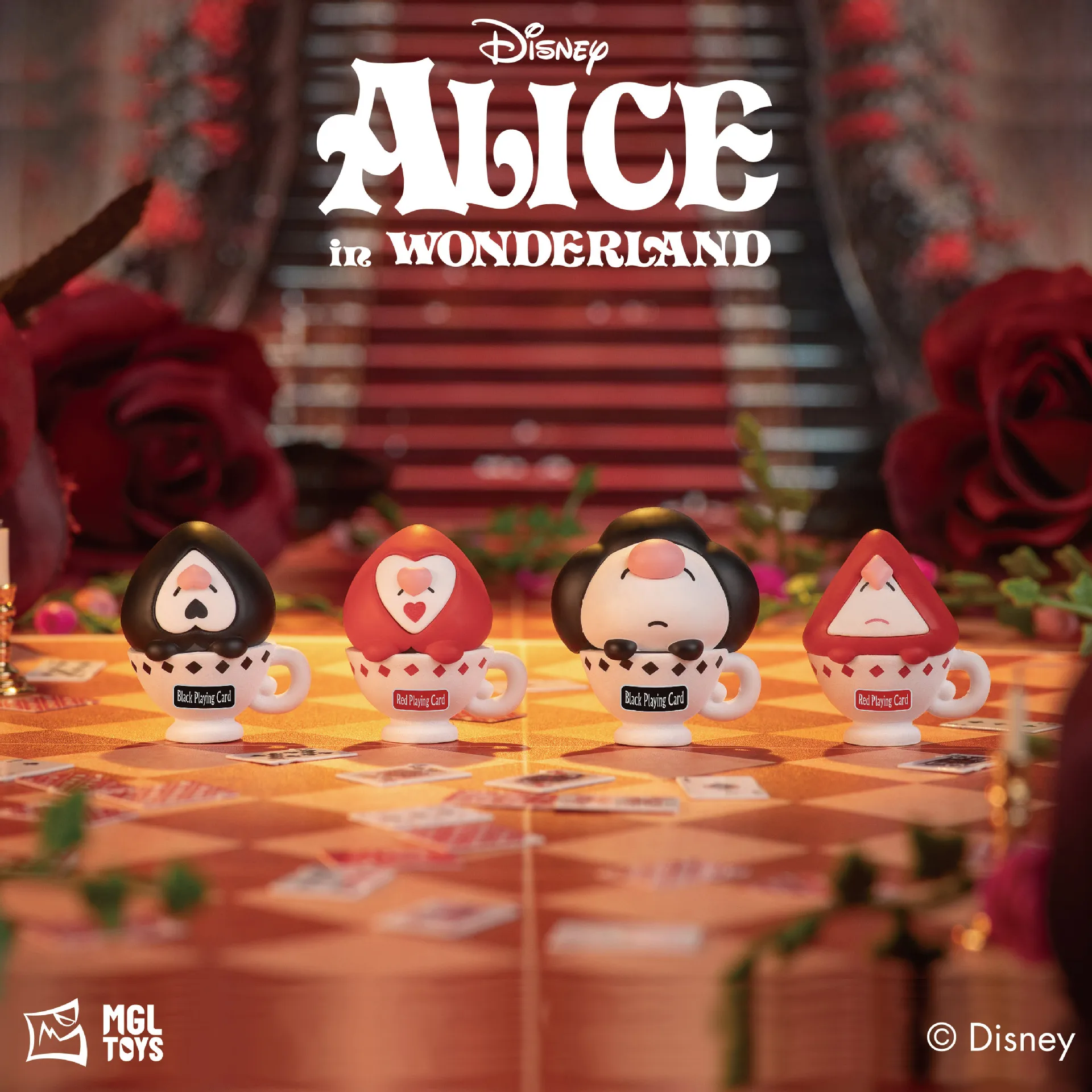 Caja ciega Original de dibujos animados de Disney, figura genuina de Alicia en el país de las Maravillas, Mini figuras de la serie Bean, caja misteriosa, decoración, juguetes, regalos