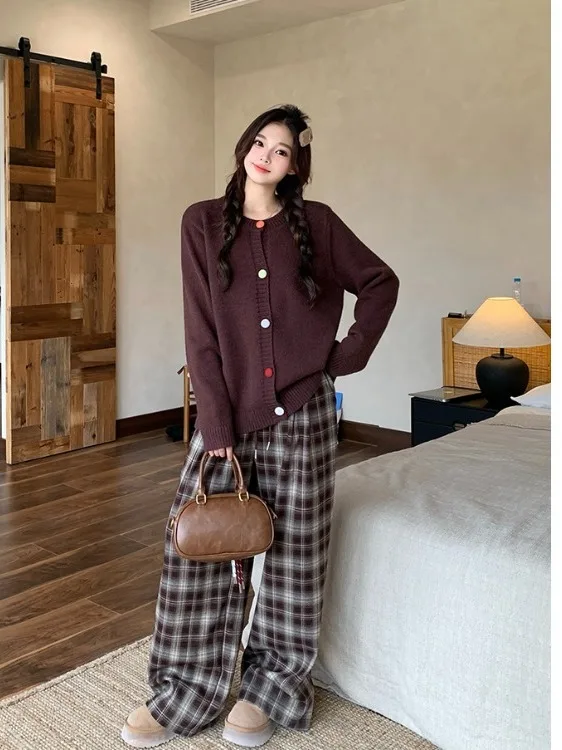 

plus Size Sweater Jaet Women's Sweet Sle Soft Single Button Knitted Top Trendy Loose Fit Autumn New Arrival