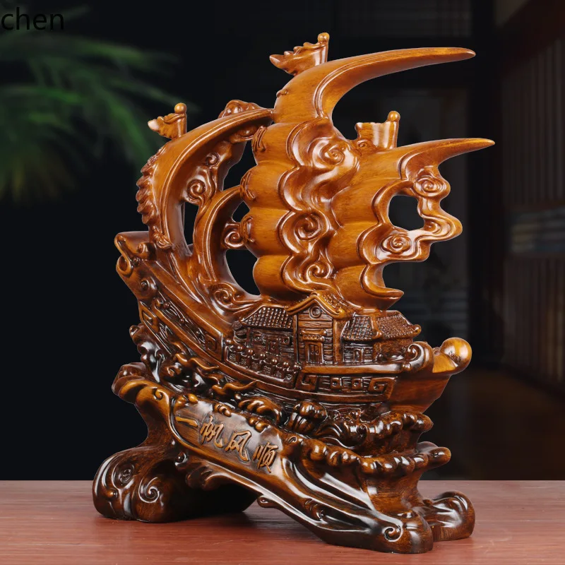 Sailboat Ornament Home Living Room Entrance Wine Cabinet Boss Desk Office Decoration Opening Gift