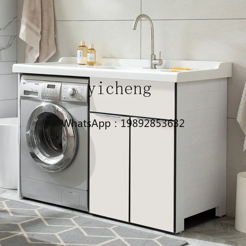 Alumimum Washing Machine Cabinet Wash Wardrobe Balcony Combination Laundry Tub Sink Basin Surface