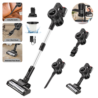 BRIEFNESS 6-in-1 Cordless Handheld Vacuum Cleaner, 30000PA 2 x Battery Upright Stick Vacuum For Hardwood Floor Carpet Pet Hair