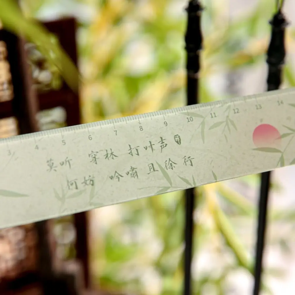 Creative DIY Drawing 15cm Straight Ruler Multifunctional Acrylic Math Drawing Ruler Bookmark Measuring Ruler Stationery