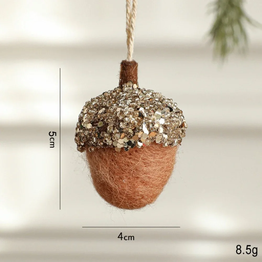 Ornament Christmas Tree Decor Hanging Pendant Gifts Wool Felt Acorn Pine Pendant Small Christmas Tree Pendant New Year view 6