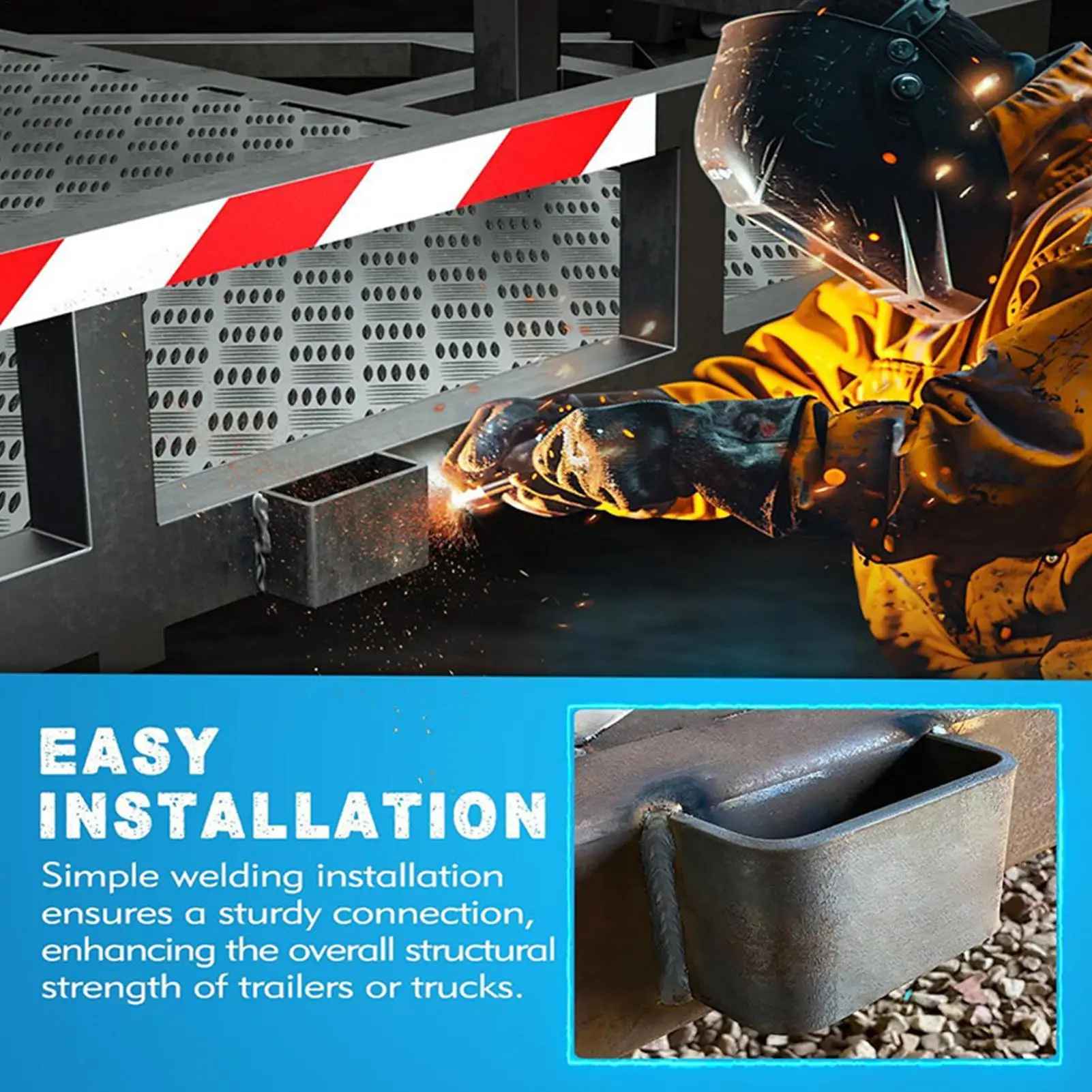 Trailer Stake Holder Weld On Utility Steel Vehicle Accessories Weld On Trailer Stake Pocket For Vehicle Truck Cargo Transport