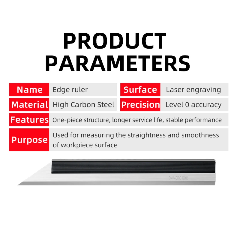 Stainless Steel Straight Edge Ruler 75/100/125/150/200/300mm Accuracy Leveling Ruler Machine Tool Working Platfor