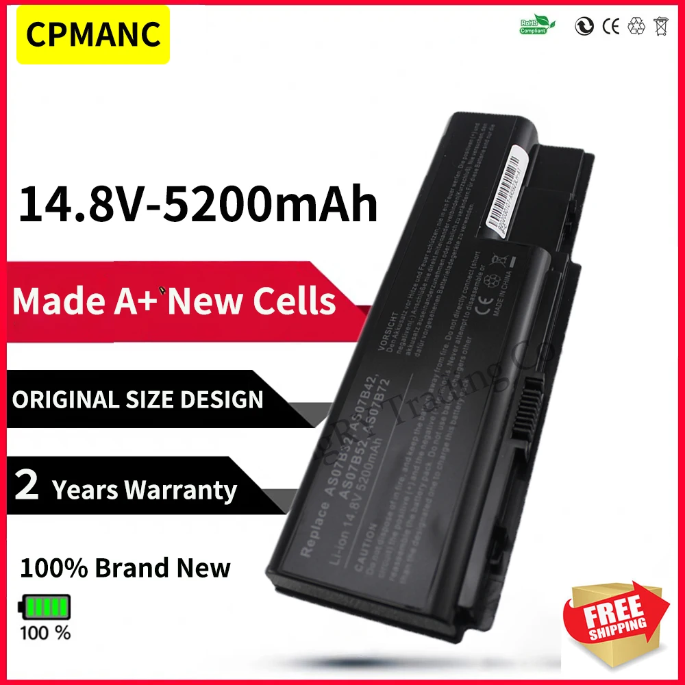 8-элементный аккумулятор CPMANC AS07b51 AS07B61 для Packard Bell EasyNote LJ65 LJ67 LJ71 LJ73 серии AS07B31 AS07B51
