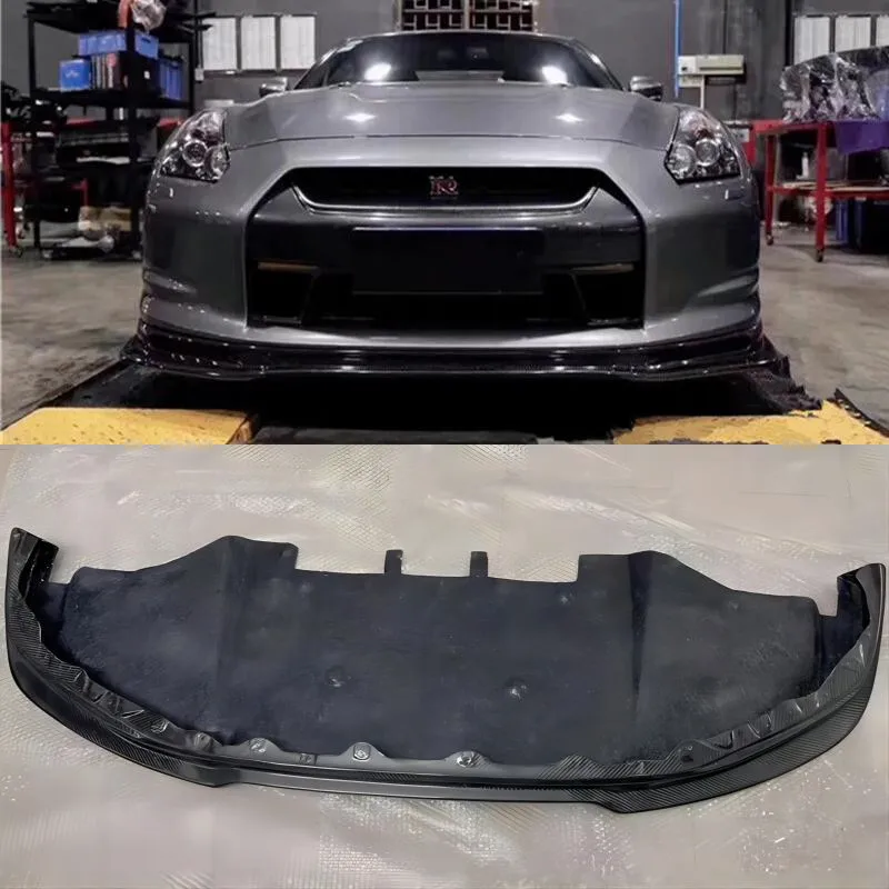 

REAL CARBON FIBER Front Bumper Lip Splitters Body Kit Cup Flaps Cover For Nissan GTR R35 2008-2016