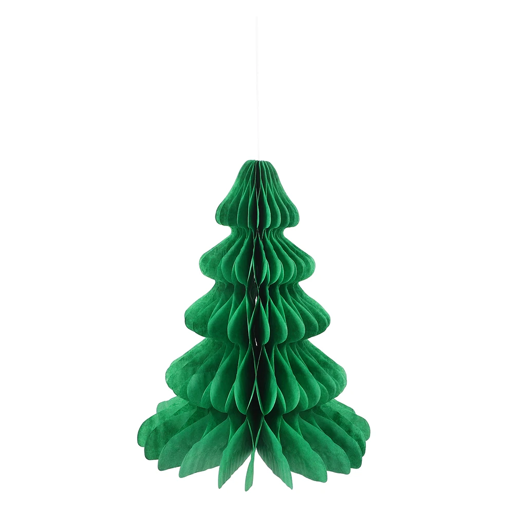 

Foldable Green Honeycomb Christmas Paper Tree Xmas Hanging Decorations Holiday Centerpieces Paper Decor Honeycomb Hanging Decor