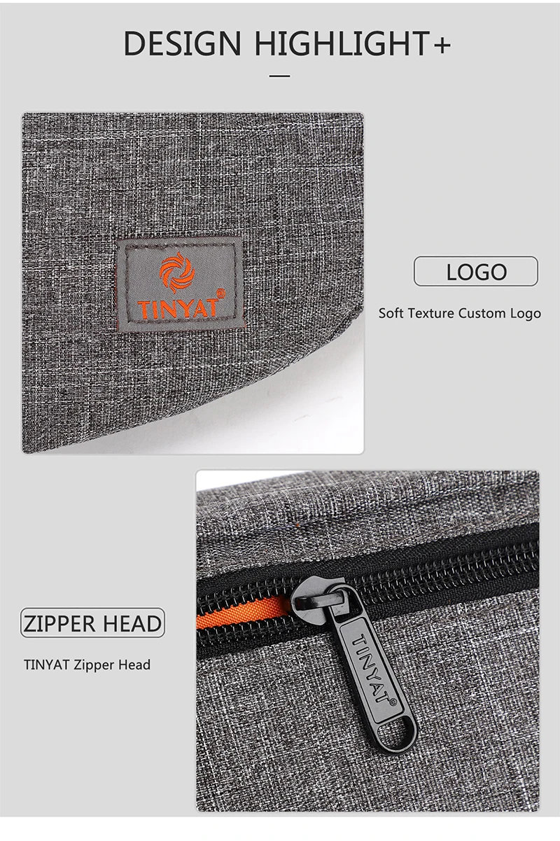 TINYAT Neue Frauen Casual Taille Pack Tasche Marke Leinwand Schulter Fanny Packs Frauen Gürtel Tasche Tasche Für Geld Telefon Schwarz Bum Hüfte Tasche – Detail 4