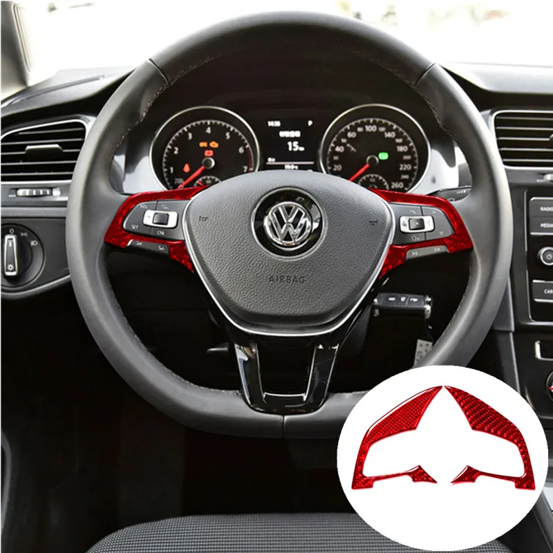 Car Interior Decoration Protection Carbon Fiber Red Sticker For Volkswagen VW Golf 7 GTI MK7 2014-2019 Styling Accessories