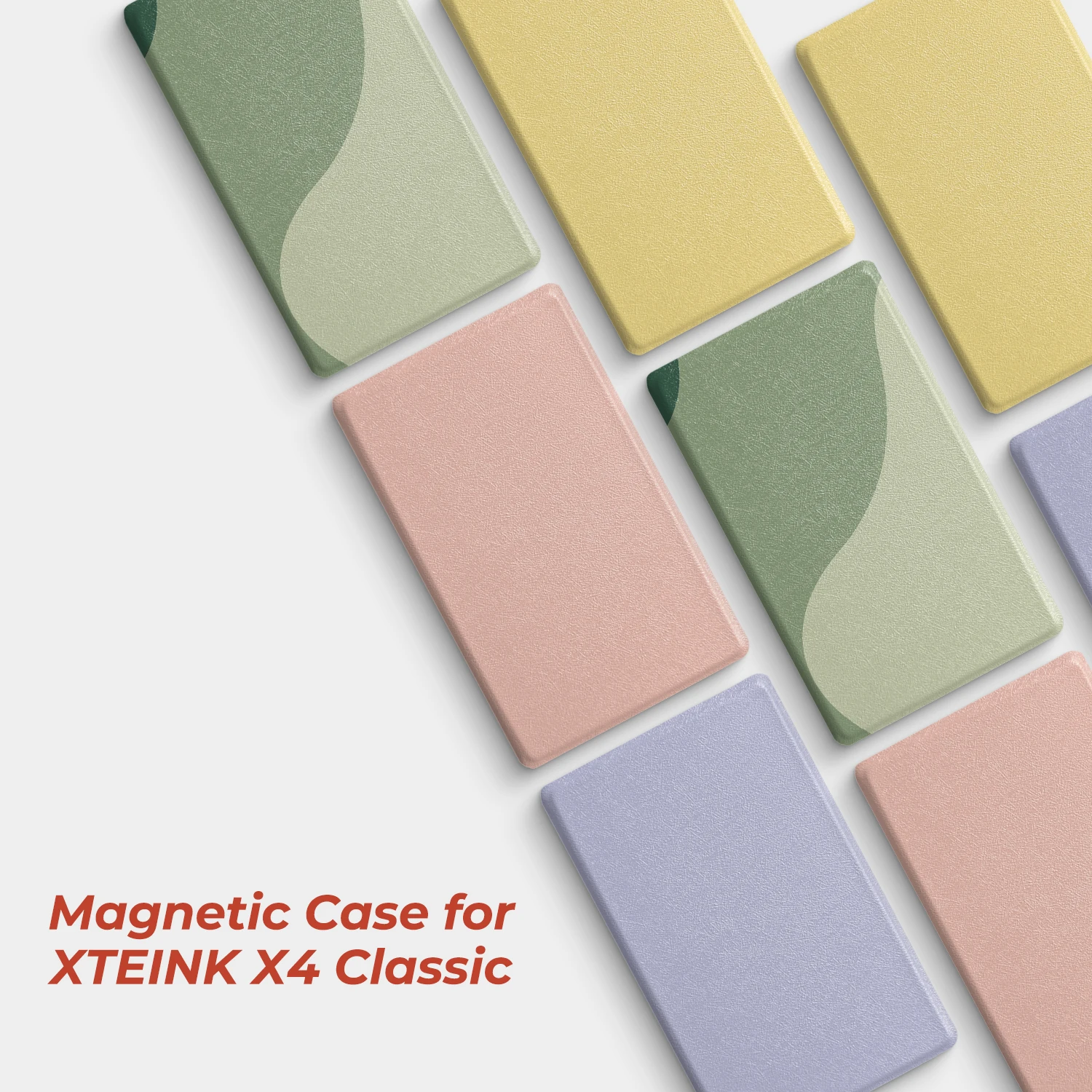 Twosheep Solid Color Case suit for XTEINK X4 Classic (X4 V2) Frameless Strong Magnetic Thin Charging Cutout Slim Smart Folio