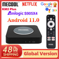 Mecool KM2 Plus Amlogic S905X4 Smart TV Box Android 11 Google Certified 2GB RAM 16GB BT5.0 2T2R Wifi Prime HDR 10+ Set Top Box