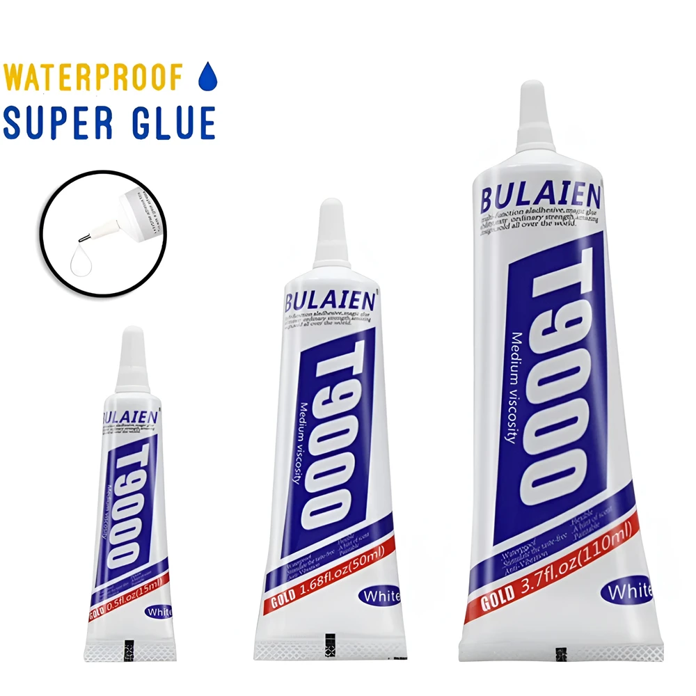 15ML 50ML 110ML Bulaien T9000 Clear Contact Repair Adhesive Acrylic Friendly Glue With Precision Applicator Tip Glue