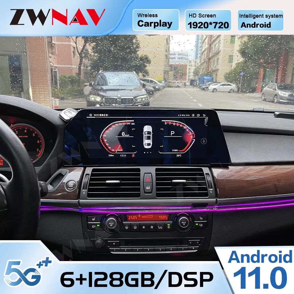 

Carplay Android мультимедийный радиоприемник для BMW X5 E70 X6 E71 2007-2013 автомобильное аудио стерео видео GPS плеер Bluetooth головное устройство