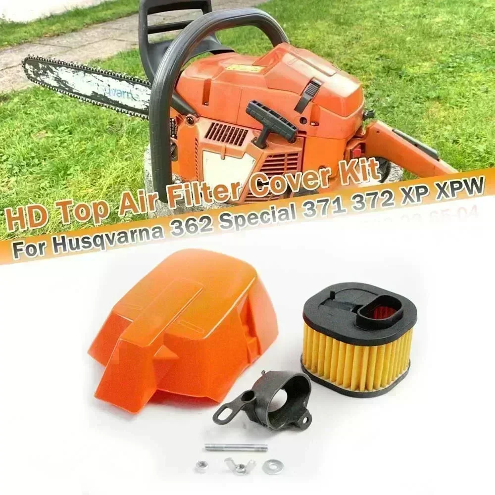 공기 필터 클리너 커버 흡입 어댑터 키트, 정원 마당 잔디 깎는 기계 부품 도구 acc용, Husqvarna 362 365 372 372XP 용, 4 피스