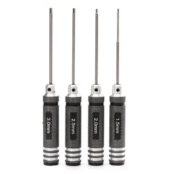 Top Quality Titanium Nitride TiNi Hex Driver Wrench Screwdriver 4 Piece Set 1.5mm/2mm/2.5mm/3.0mm For RC Helicopter