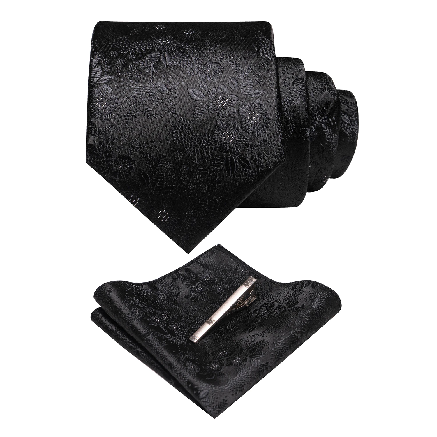 JEMYGINS Floral Seide Männer Krawatte Einstecktuch Krawatte Clip Sets Hochzeit Party Krawatte Männer Zubehör Hohe Qualität Gravata – Detail 29