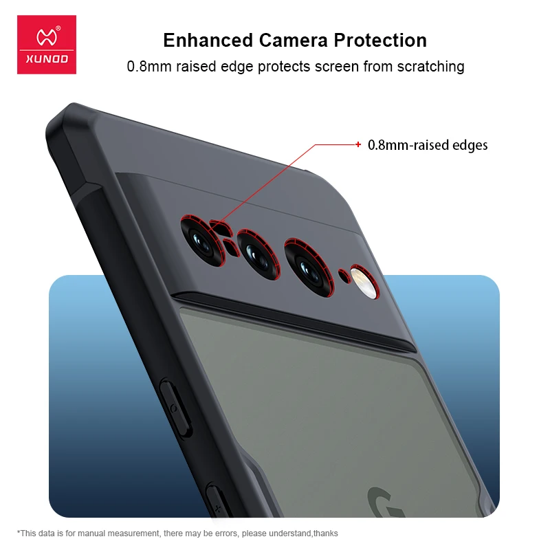 Xundd Shockproof Case For Google Pixel 7, Protective BumperTransparent Thin Phone Cover For Google Pixel7 Pixel 6A 6 7 Pro Case