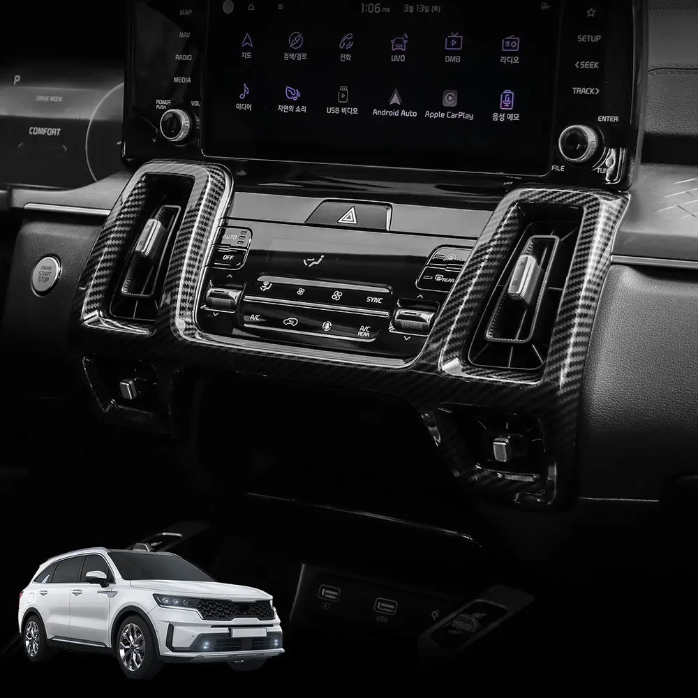 

Декоративная рамка центрального воздуховода из АБС-пластика для KIA SORENTO 2020-23