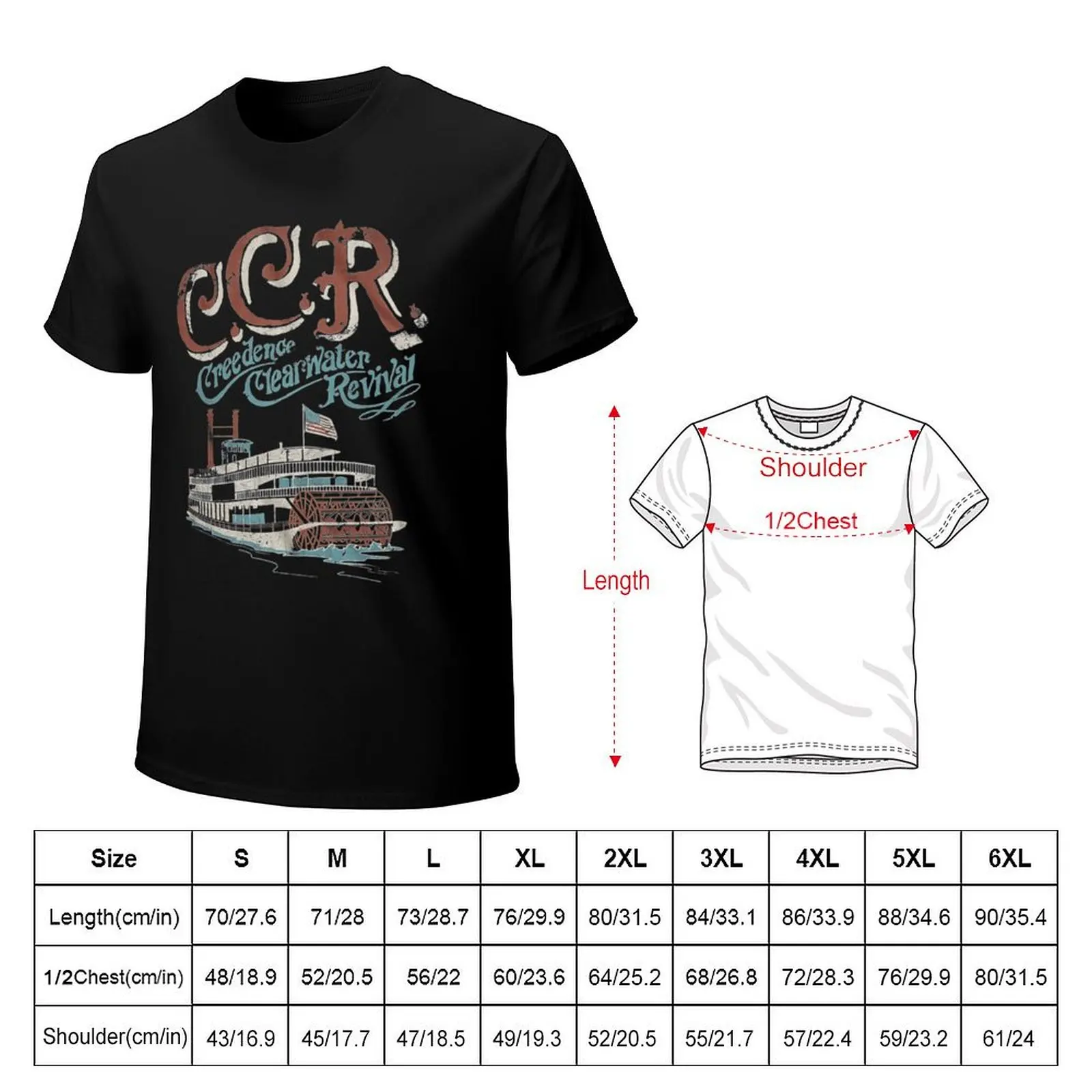 Creedence Clearwater Revival T-Shirt Plus Size Lightweight Top