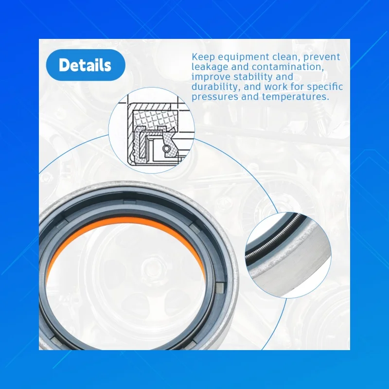 

DMHUI high-quality tractor oil seals, Size 40x55x10 mm, COMBI combined style, NBR + AU materials,Fit for Corteco12001886B.