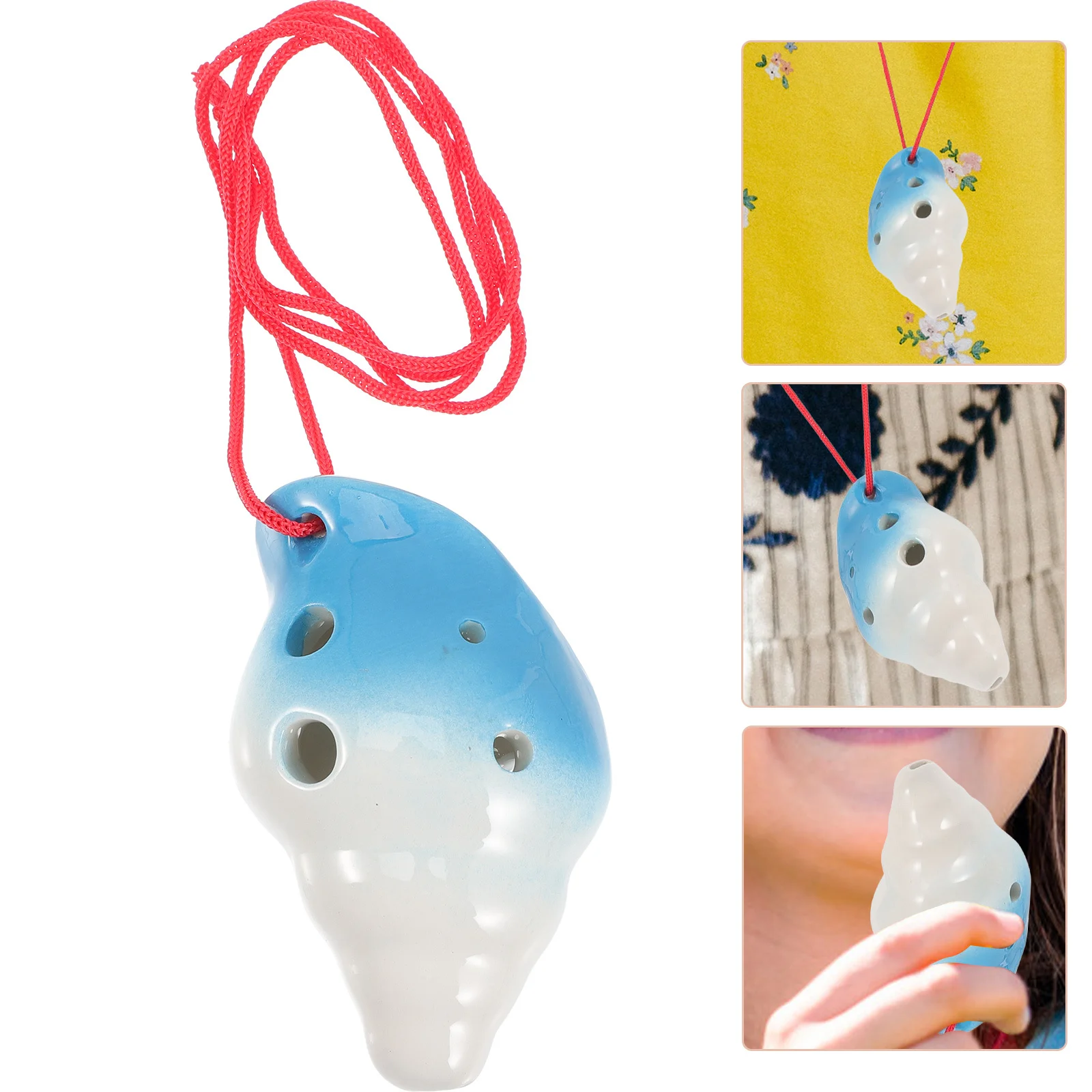 المبتدئين ممارسة 6 حفرة السيراميك الأكرينا المحمولة خفيفة الوزن على شكل محارة آلة موسيقية للمبتدئين آلة الرياح