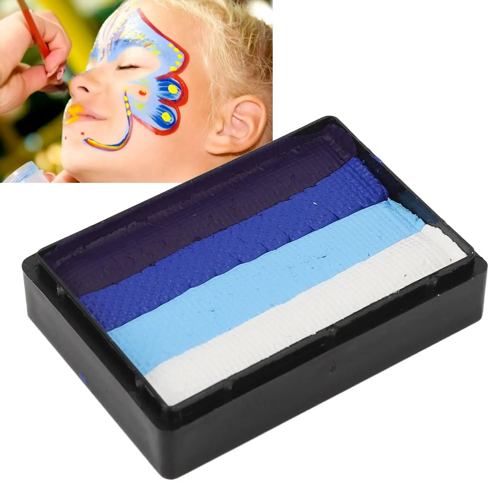 4-Color Split Cake Palette - Non-Toxic Body Paint for Kids, 30g Fast-Dry Ideal for art Projects & Stage Performances