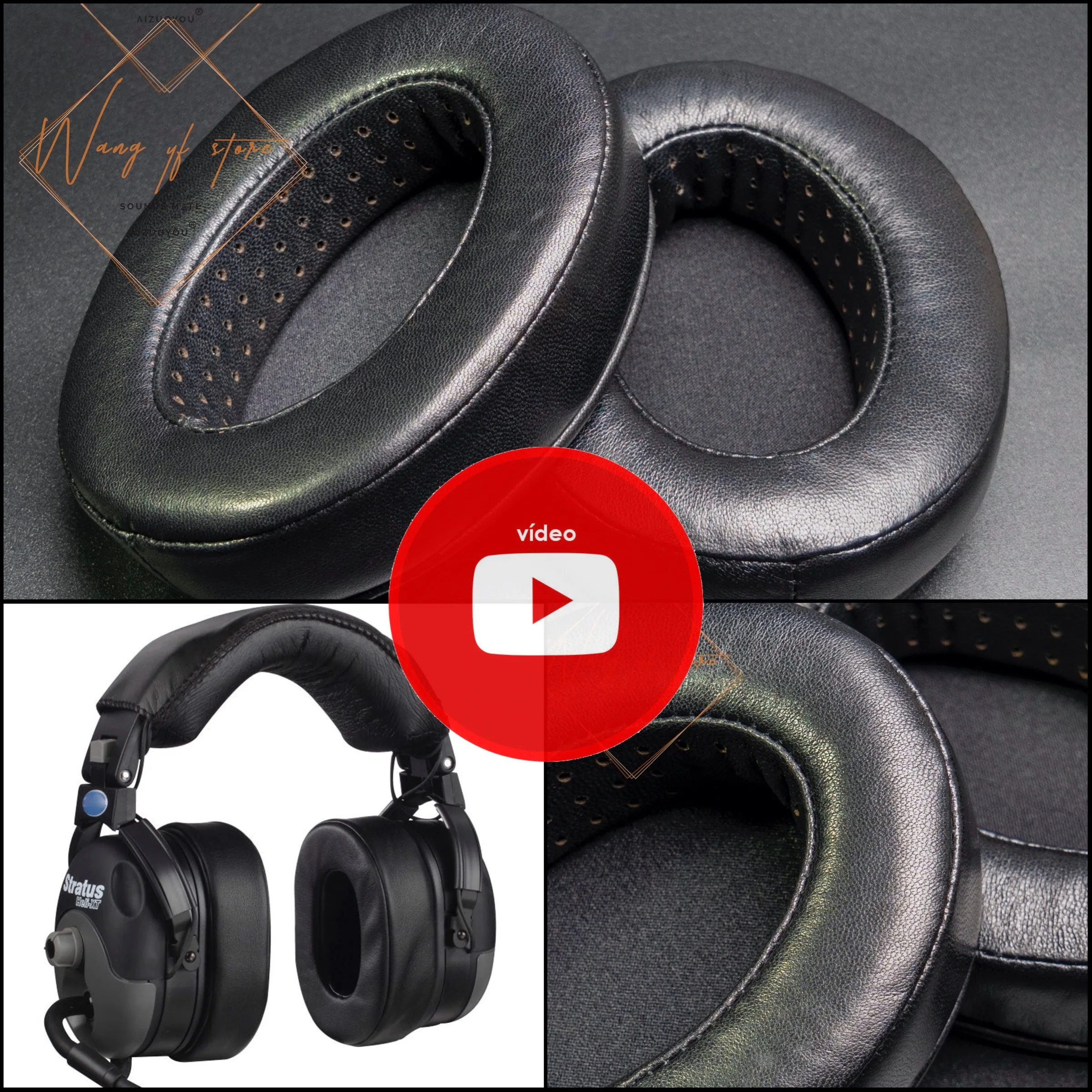 

Sheepskin Ear Pads Foam Cushion For Telex Stratus Heli XT ANR Aviation Headset Lambskin Real Leather Replacement Sleeve Earmuff