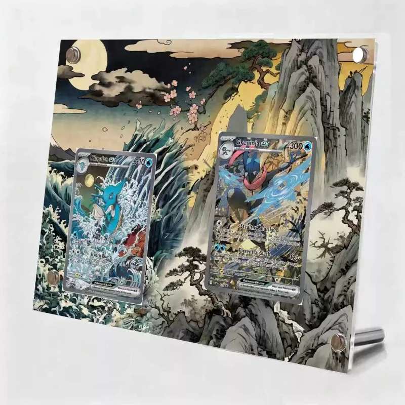 Защитный акриловый чехол PTCG DIY PSA для редких карт Kingdra Greninja аксессуары демонстрационной подставки коллекционных мультфильмов и аниме