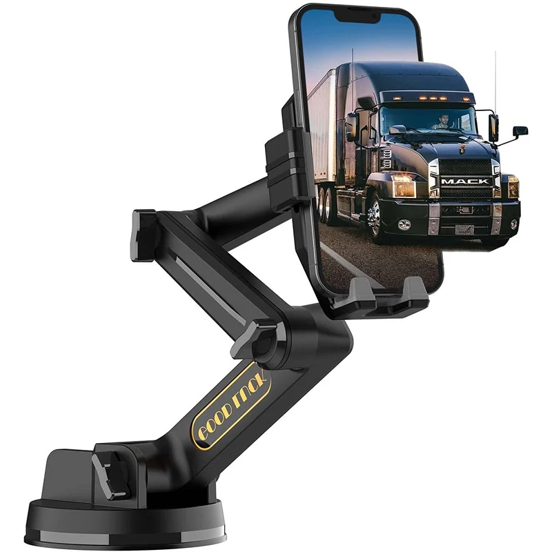 1 stücke Schwarz Auto Telefon Halterung Einstellbare Höhe Saugnapf Typ Universal Geeignet für Lkw Dashboards Handy Halterung