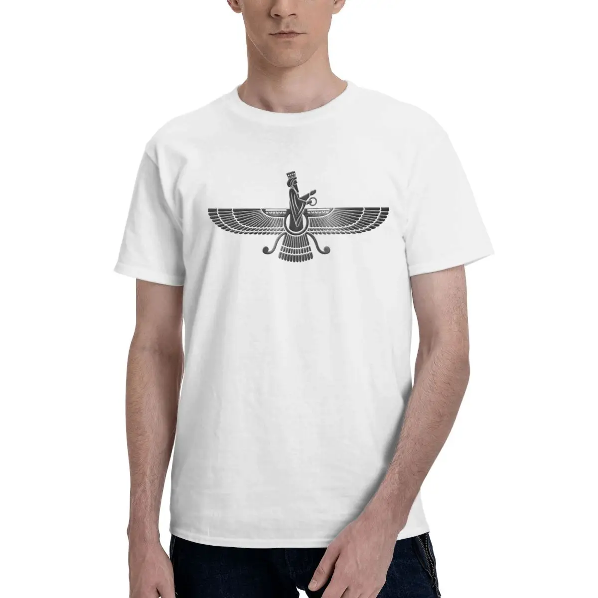 Faravahar Zoroastrian Persian Iran Ancient Symbol 2026 T Shirts Graphic Y2K Pops Quality T Shirts For Men Women Clothing