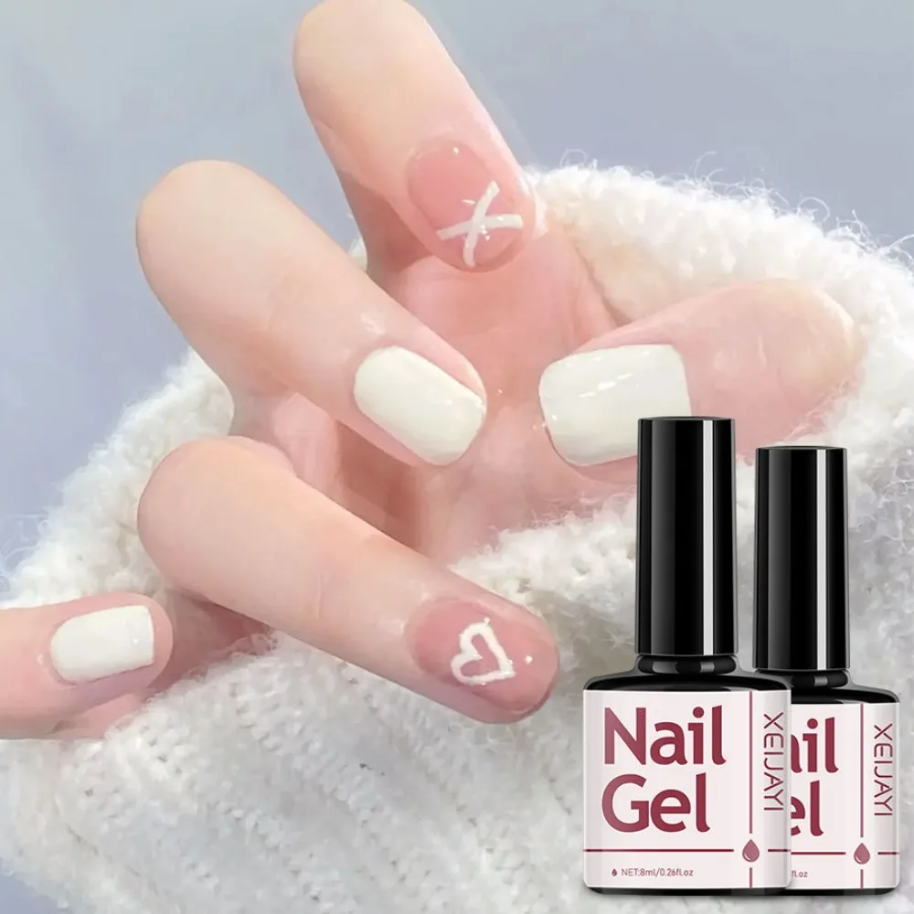 XEIJAYI 3 pz/set Jelly Milk White Gel Nail Polish Pink Thermo Gel Polish Hybrid Nail vernice Uv permanente per piantine