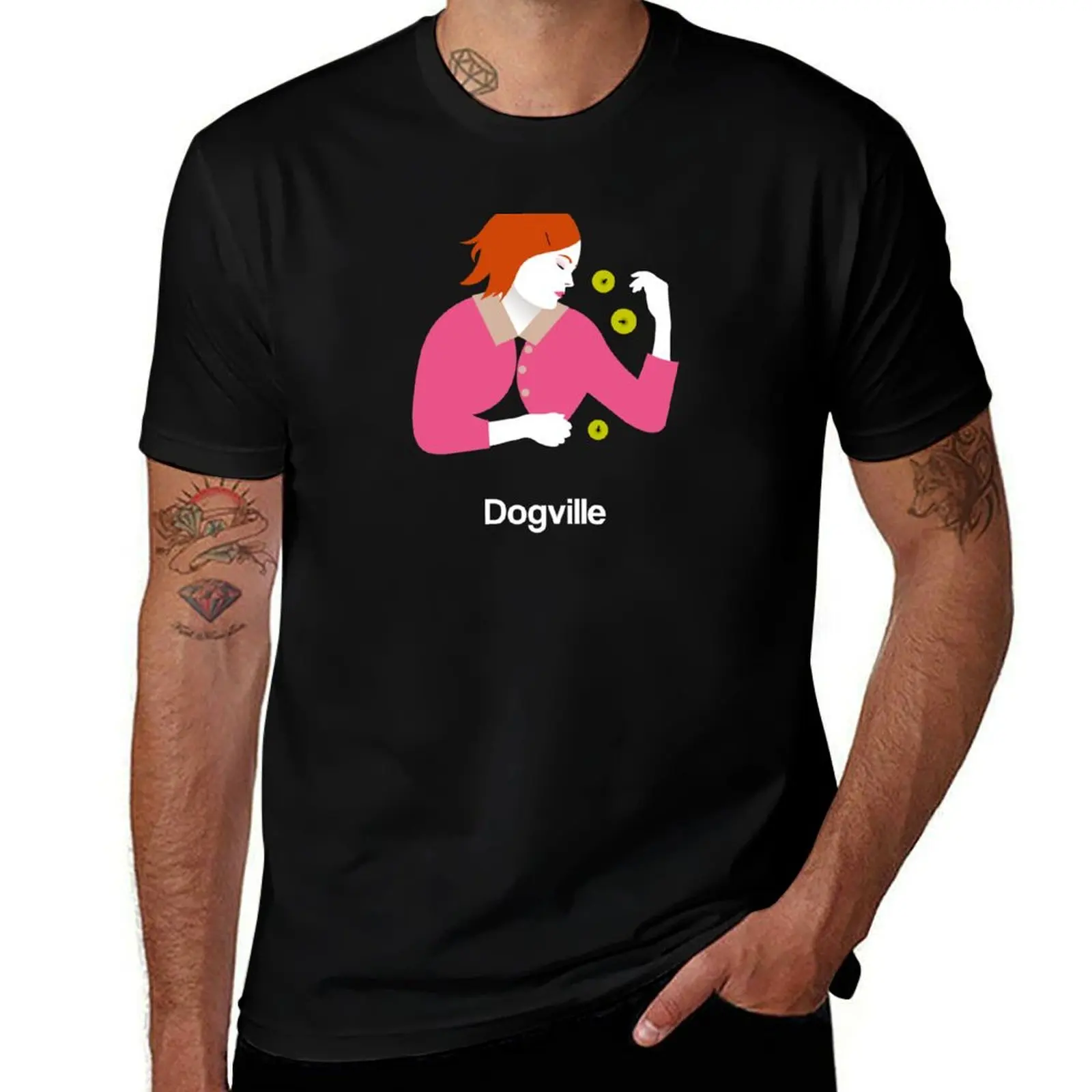 Dogville Minimal Fan Art Movie Lars Von Trier T-Shirt Sweat Absorbing Sports Tee Shirt