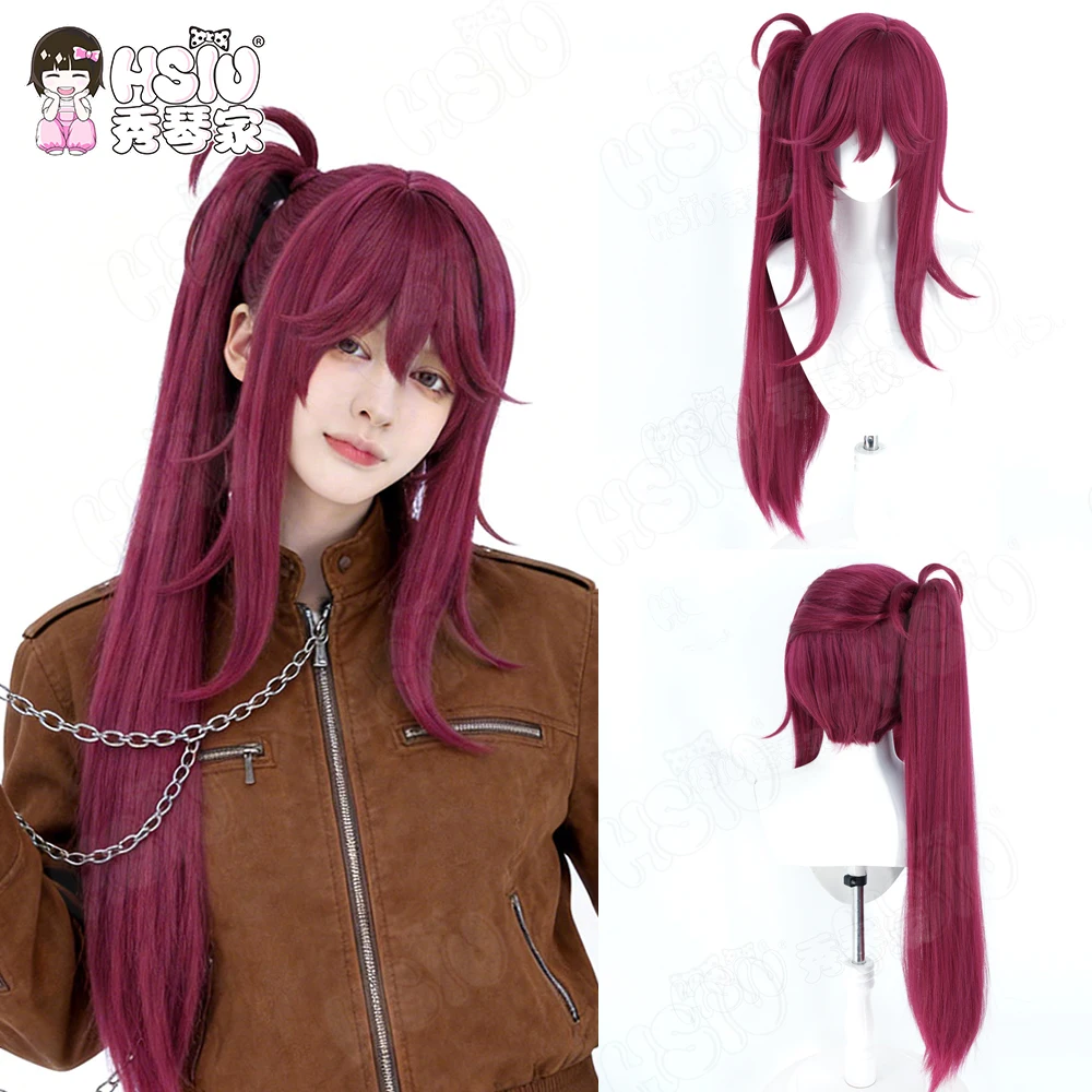 

Синтетический парик для косплея MELLOW DEAR US из волокна, 80 см, фуксия, длинный парик + шапочка для парика, для косплея Ensemble Stars Dream Festival