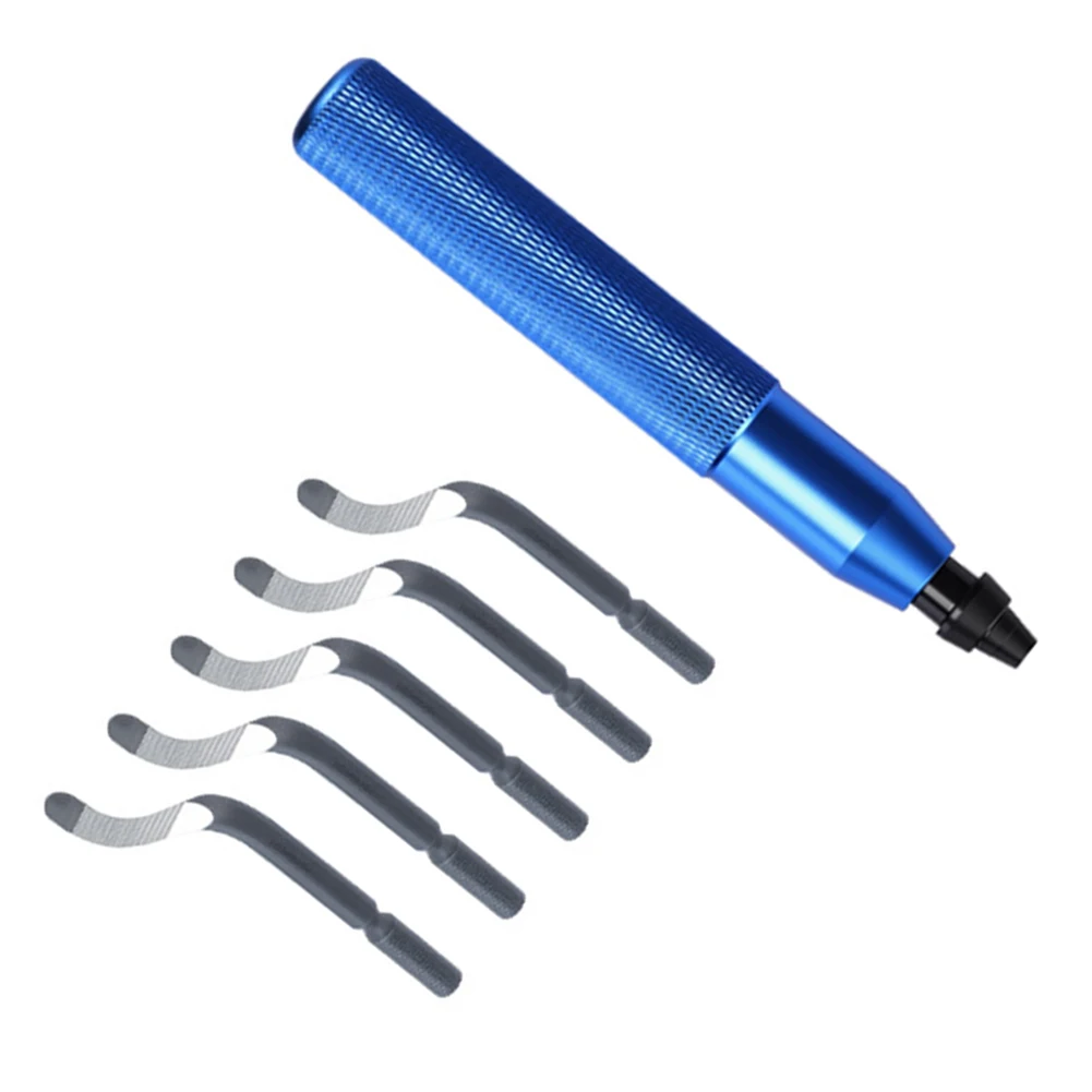 13.2cm Blue Metal Deburring Reamer with Quick Swap BS1010 Accessories for Edge Burr Removal on Plastics Surfaces