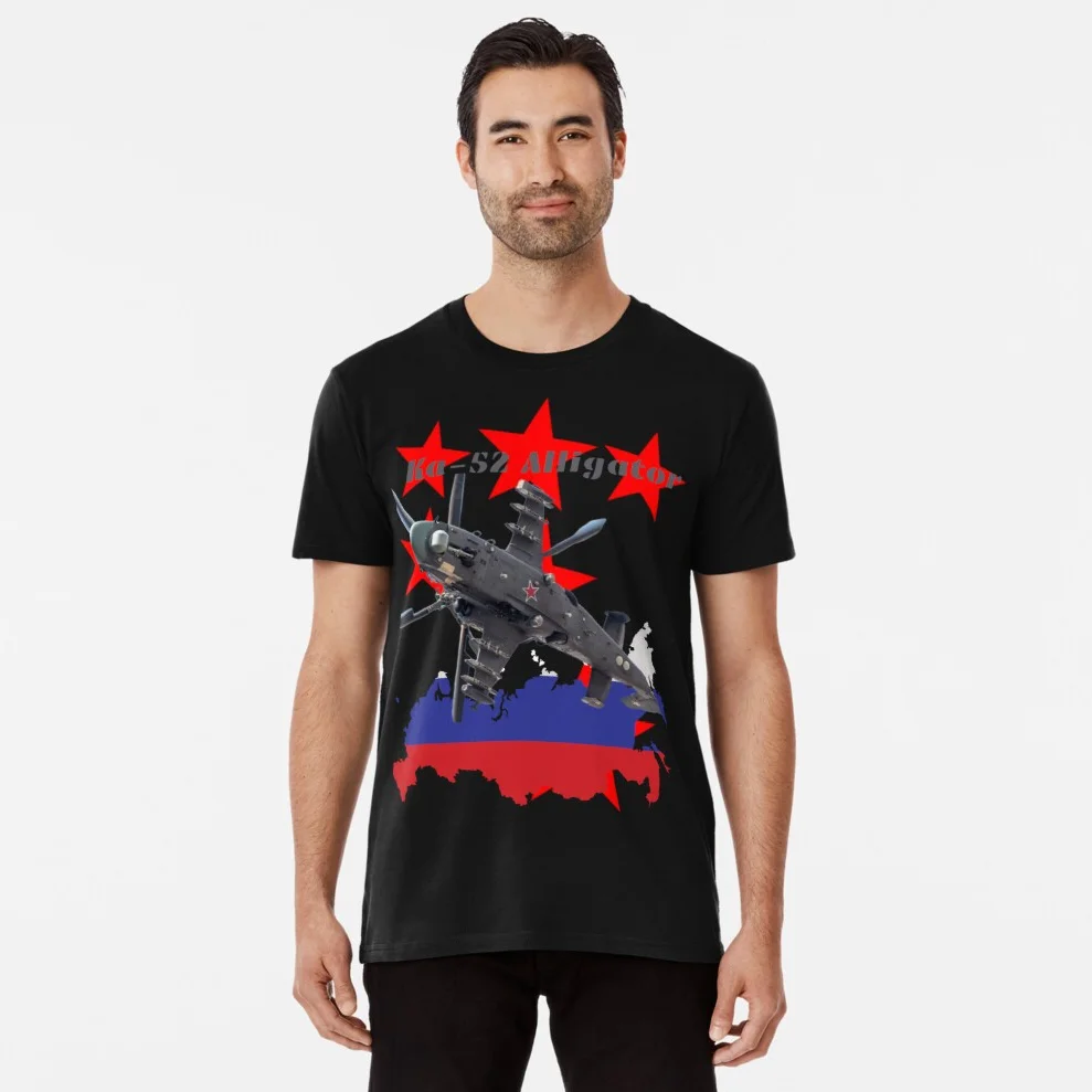 Soviet Russian Ka-52 Alligator Attack Helicopter T Shirt. New 100% Cotton Short Sleeve O-Neck Casual Mens T-shirt Size S-3XL