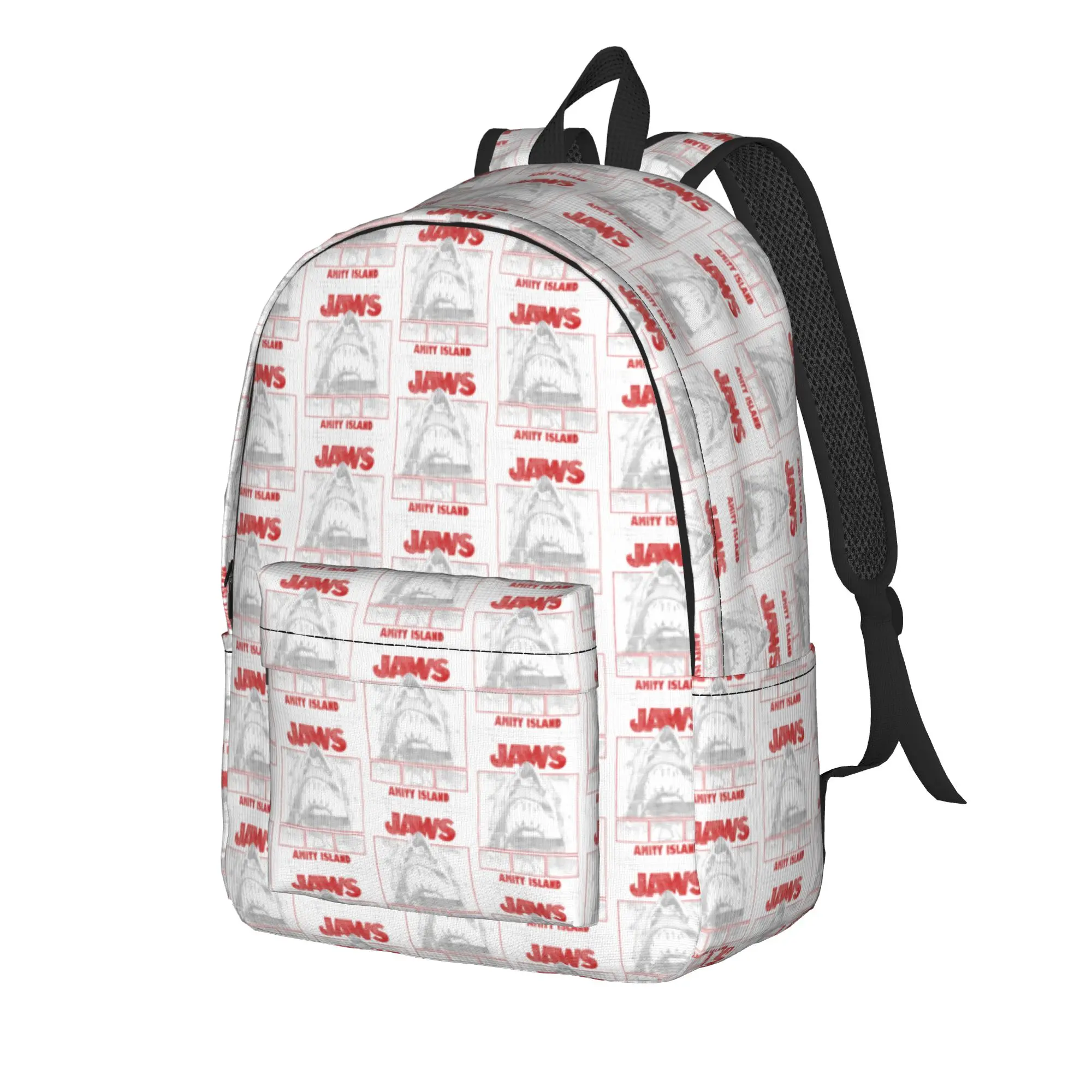 Jaws Movie Pop Poster Backpack  Cool Backpacks Unisex Workout Breathable High School Bags Design Rucksack
