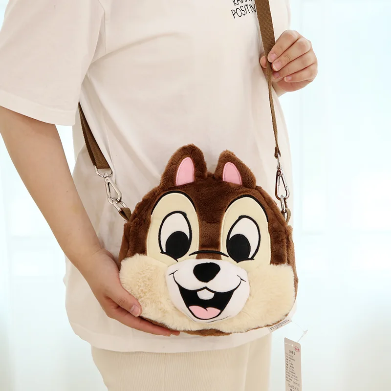 New Disney Cute Cartoon Chip 'n' Dale Plush Cross-body Doll Bag Judy Hopps Mobile Change Shoulder Bag Cute Kids Shoulder Bag